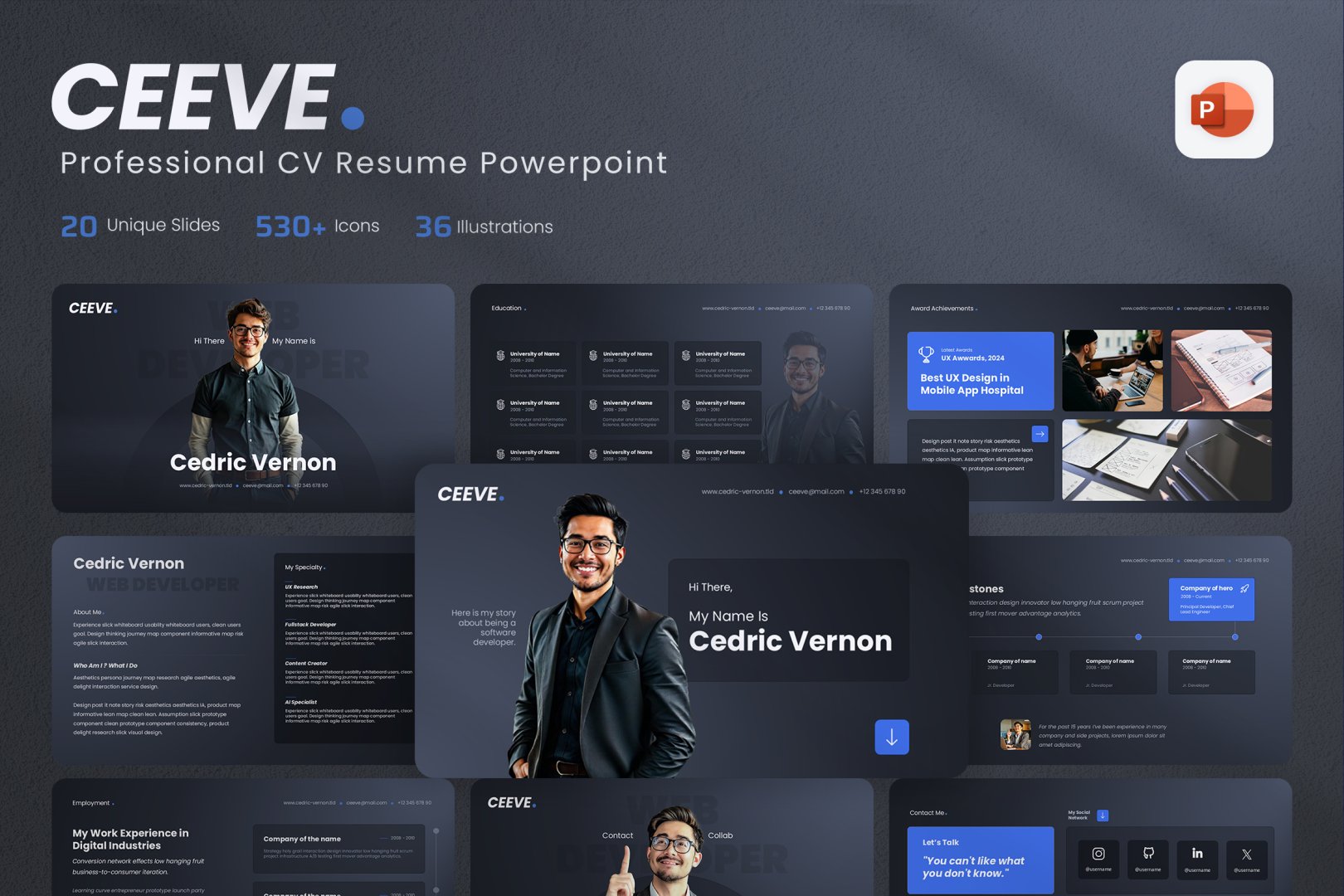 CV Resume Powerpoint Template